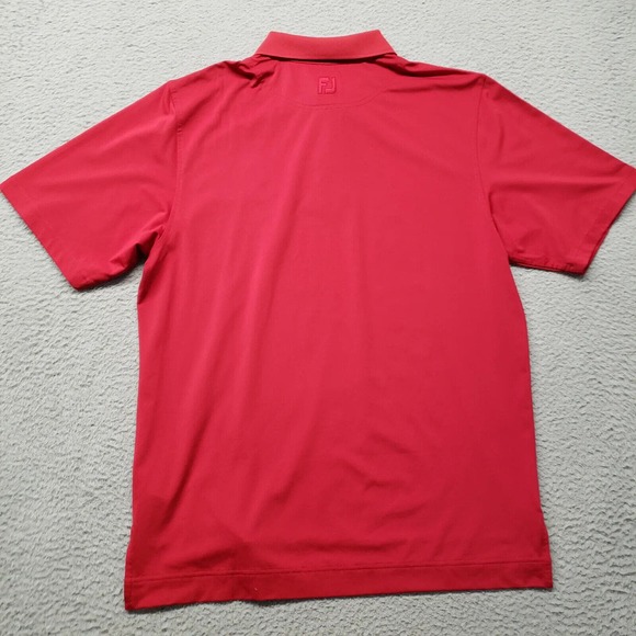 FootJoy FJ‎ Shirt Mens Medium Red Short Sleeve Golf Outdoors Sports Logo - Picture 5 of 15